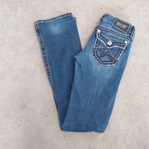 Miss Me Jeans Denim Brand Size 27 Irene Boot.
